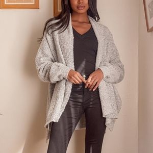 Lulu's Heathered Gray Cozy Cardigan